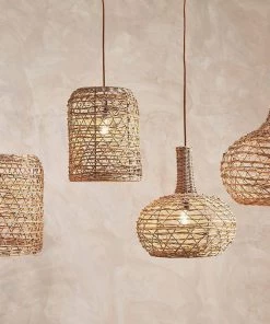 Nkuku Hallway & Bootroom Beru Rattan Lampshade - Small Cylinder