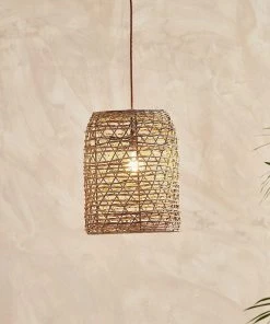 Nkuku Hallway & Bootroom Beru Rattan Lampshade - Small Cylinder