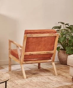 Nkuku New Arrivals Bolpur Leather Armchair