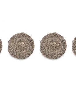 Nkuku Braided Hemp Coaster - Soft Grey (Set Of 4) Hemp Rugs & Accessories 7 Nkuku Braided Hemp Coaster - Soft Grey (Set Of 4) Hemp Rugs & Accessories