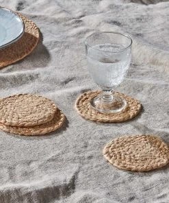 Nkuku Hemp Rugs & Accessories Braided Hemp Coasters - Natural (Set Of 4)