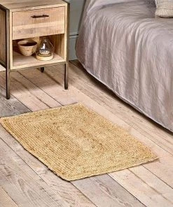 Nkuku Braided Hemp Rug - Small - Natural