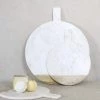 Nkuku Bwari Round Marble Board - Small - White Serveware