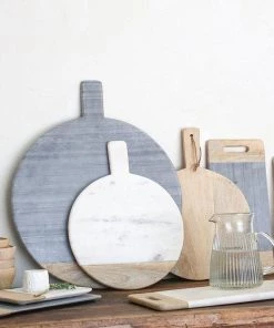 Nkuku Bwari Round Marble Board - Small - White Serveware 8 Nkuku Bwari Round Marble Board - Small - White Serveware