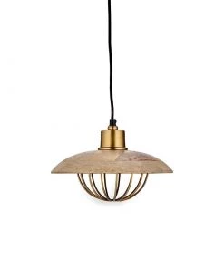 Nkuku Chakai Wood & Metal Pendant - Small