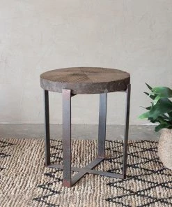 Nkuku Chakala Wooden Side Table Living Room