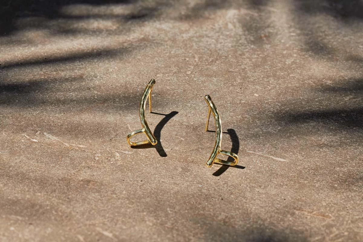 Nkuku Jewellery Gifts Chandpara Ear Climber Pair 3 Nkuku Jewellery Gifts Chandpara Ear Climber Pair