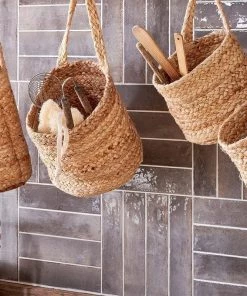 Nkuku Chapad Hemp Tall Wall Hung Basket