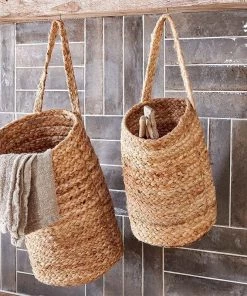Nkuku Chapad Hemp Tall Wall Hung Basket