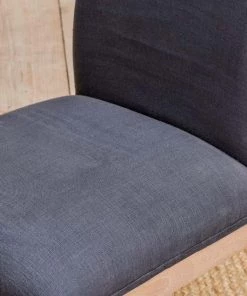 Nkuku Chapora Linen Dining Chairs - Charcoal (Set Of 2) Kitchen & Dining Room