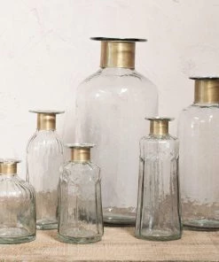 Nkuku Chara Hammered Bottle - Hammered