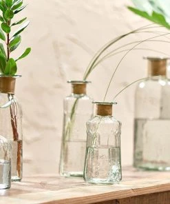 Nkuku Chara Hammered Bottle - Lines