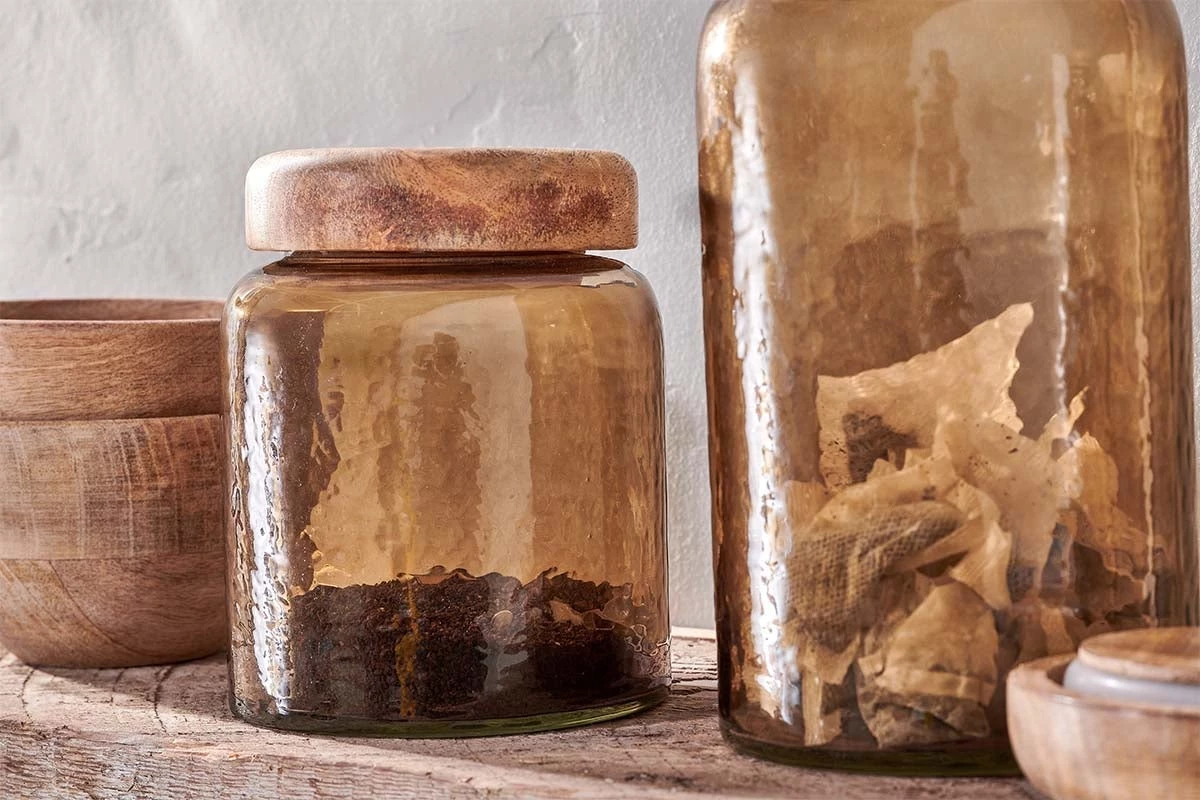 Nkuku Charal Storage Jar - Smoke Brown 4 Nkuku Charal Storage Jar - Smoke Brown