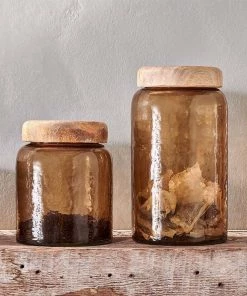 Nkuku Charal Storage Jar - Smoke Brown