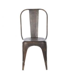 Nkuku Kitchen & Dining Room Chari Industrial Chair Distressed Black