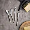 Nkuku Tableware Darsa Cheese Knife Set - Brushed Silver (Set Of 4)