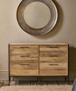 Nkuku Living Room Dasai Mango Wood Chest Of Drawers