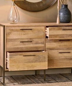 Nkuku Living Room Dasai Mango Wood Chest Of Drawers