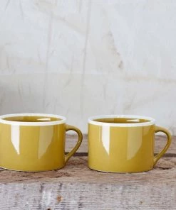 Nkuku Tableware Datia Large Mug - Mustard (Set Of 2)