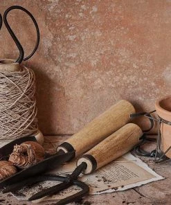 Nkuku Dende Wooden Bobbin With String & Scissors Planters & Vases