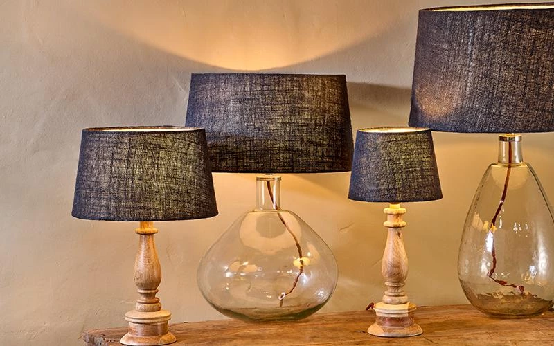 Nkuku Dia Jute Lampshade - Ink Living Room 4 Nkuku Dia Jute Lampshade - Ink Living Room