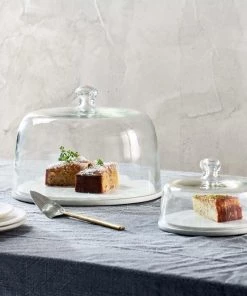 Nkuku Duru Marble Cake Dome Table Accessories