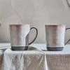 Nkuku Tableware Edo Large Mug - Slate (Set Of 2)
