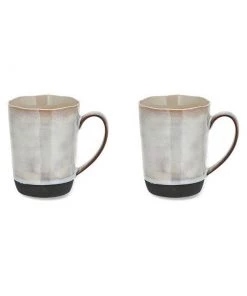 Nkuku Tableware Edo Large Mug - Slate (Set Of 2)