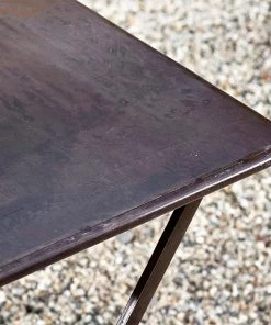 Nkuku Ekete Iron Bistro Table - Large Garden Furniture