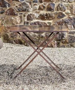 Nkuku Ekete Iron Bistro Table - Large Garden Furniture