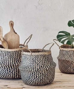 Nkuku Ekuri Basket - Black & Natural Home Accessories