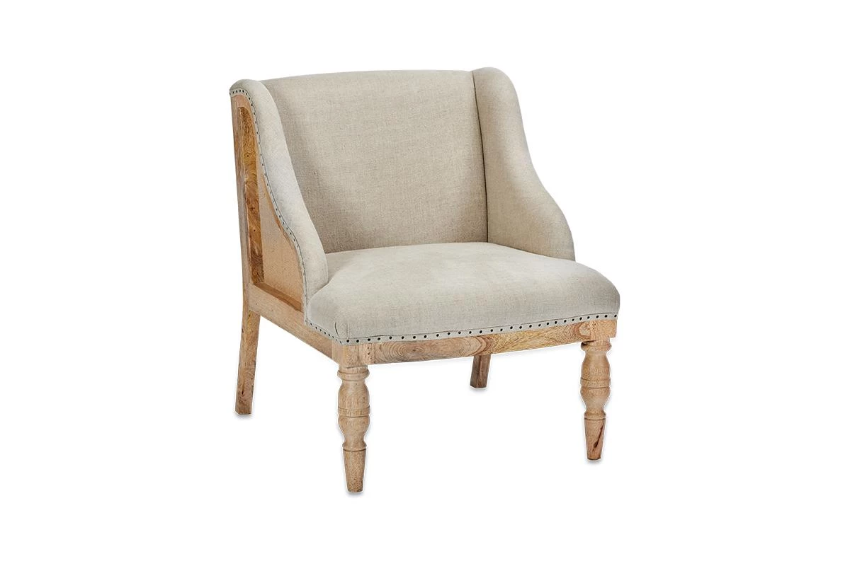 Nkuku Elbu Linen Armchair - Stone Living Room 8 Nkuku Elbu Linen Armchair - Stone Living Room