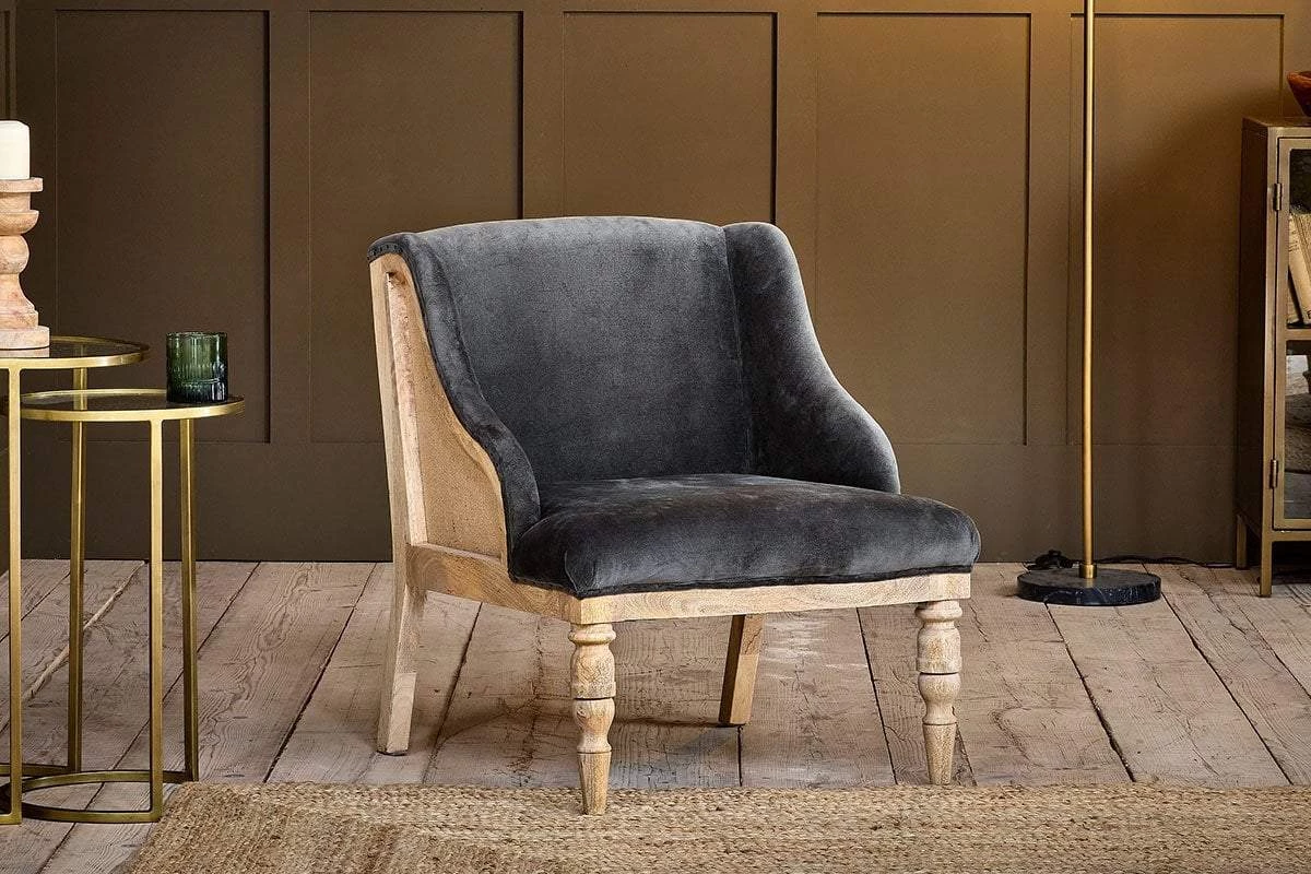 Nkuku Elbu Velvet Armchair - Moss 3 Nkuku Elbu Velvet Armchair - Moss