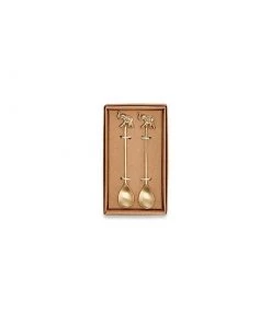 Nkuku Elephant Spoon Gift Set - Antique Brass (Set Of 2)
