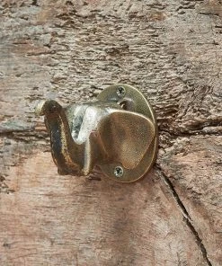 Nkuku Home Accessories Elephant Door Knocker - Antique Brass