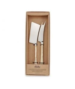 Nkuku Ena Cheese Knife Set - Brushed Gold (Set Of 2) Tableware 10 Nkuku Ena Cheese Knife Set - Brushed Gold (Set Of 2) Tableware
