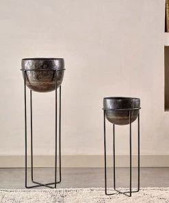 Nkuku Home Accessories Endo Reclaimed Iron Planter Stand 14 Nkuku Home Accessories Endo Reclaimed Iron Planter Stand