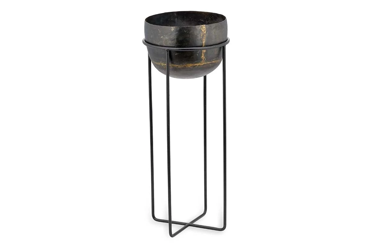 Nkuku Home Accessories Endo Reclaimed Iron Planter Stand 10 Nkuku Home Accessories Endo Reclaimed Iron Planter Stand