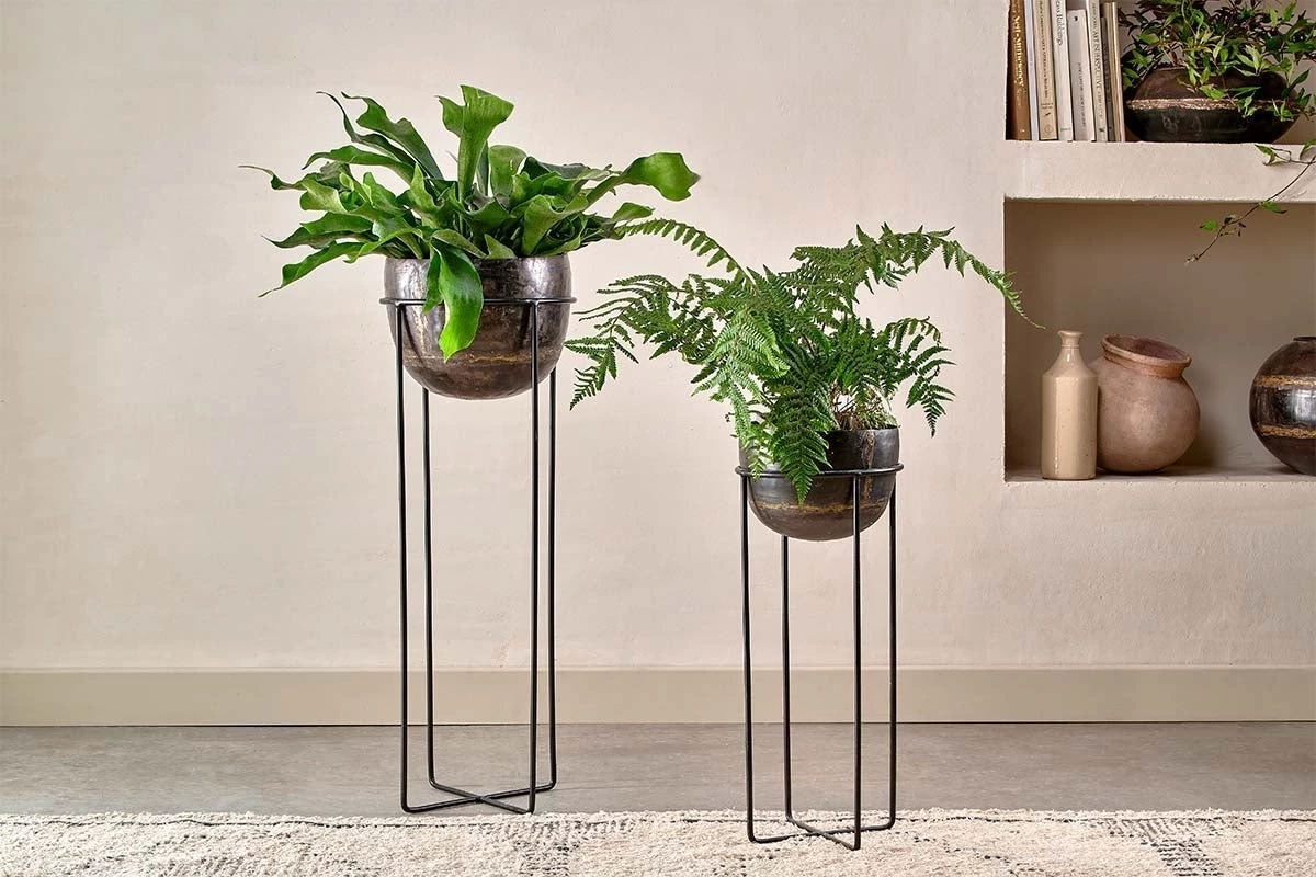 Nkuku Home Accessories Endo Reclaimed Iron Planter Stand 4 Nkuku Home Accessories Endo Reclaimed Iron Planter Stand