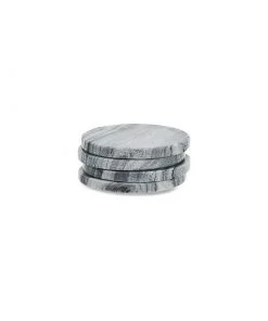 Nkuku Esa Marble Coasters - Grey (Set Of 4) Table Accessories