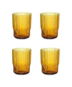 Nkuku Tableware Fali Tumbler - Amber (Set Of 4) 7 Nkuku Tableware Fali Tumbler - Amber (Set Of 4)
