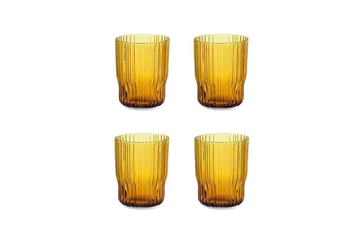 Nkuku Tableware Fali Tumbler - Amber (Set Of 4) 5 Nkuku Tableware Fali Tumbler - Amber (Set Of 4)