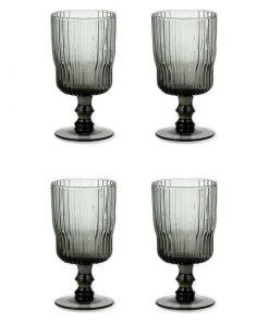 Nkuku Tableware Fali Wine Glass - Smoke (Set Of 4)