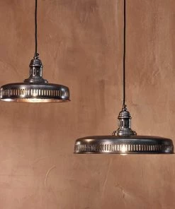 Nkuku Gabra Iron Flat Pendant - Large