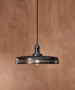 Nkuku Gabra Iron Flat Pendant - Large