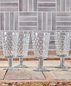 Nkuku New Arrivals Haldi Wine Glass - Clear (Set Of 4)