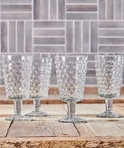 Nkuku New Arrivals Haldi Wine Glass - Clear (Set Of 4)