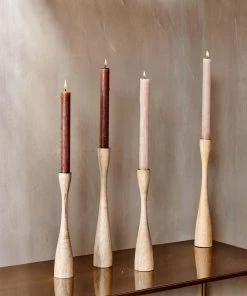 Nkuku Home Accessories Himba Mango Wood Candlestick