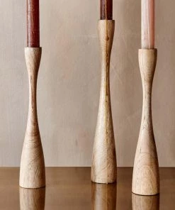 Nkuku Home Accessories Himba Mango Wood Candlestick