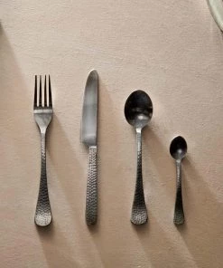 Nkuku Huri Cutlery Set - Burnt Silver (Set Of 16)